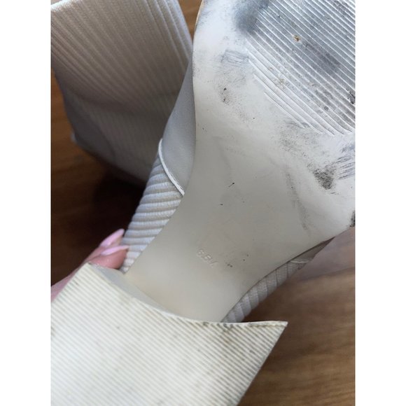 Steve Madden Tackle Sock Bootie in Bone Leather Size 6.5 With Box - Picture 11 of 15